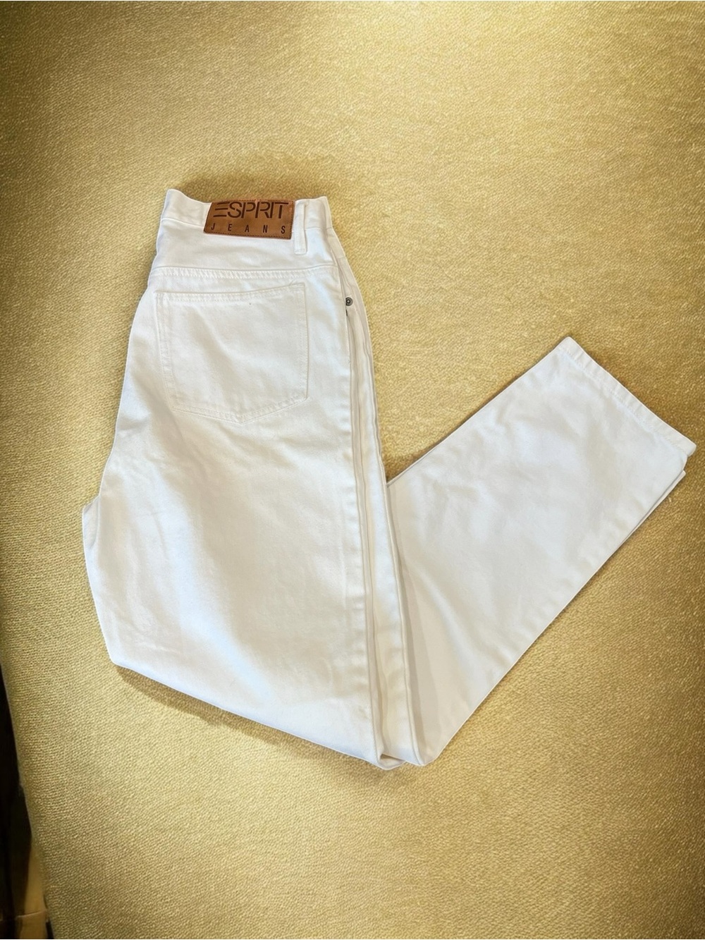VINTAGE ESPRIT bright white high waist mom denim jeans
